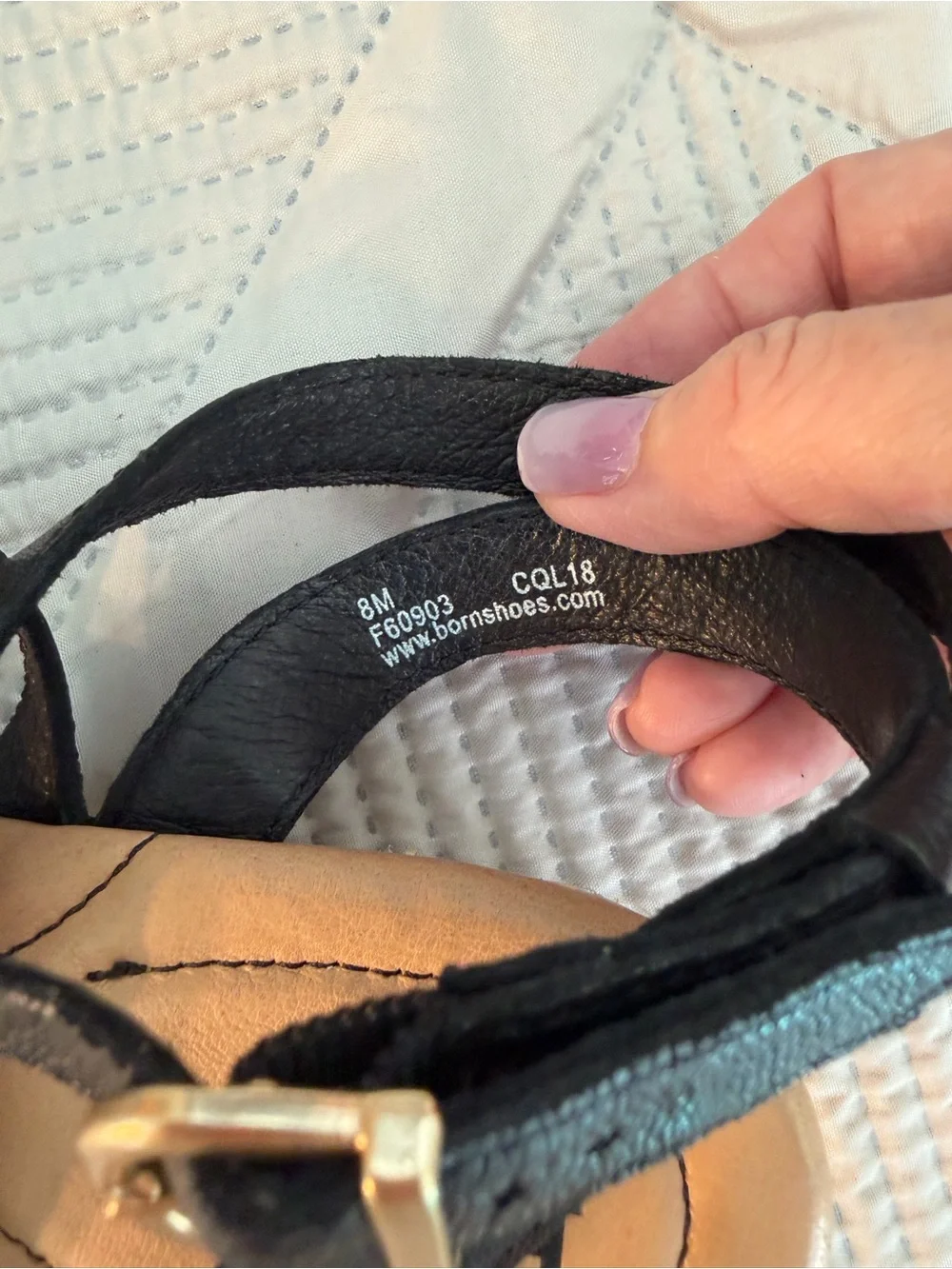 Born Black and Natural Woven-Strap Sandals Sz 8 Nearly New